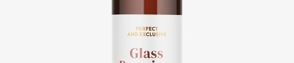 Plain brown vodka bottle mockup