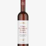 Plain brown vodka bottle mockup