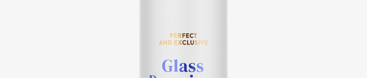 Plain frosted vodka bottle mockup
