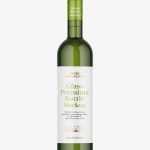 Plain green vodka bottle mockup