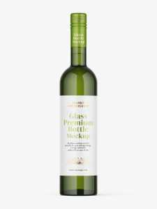 Plain green vodka bottle mockup
