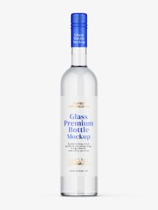 Plain vodka bottle mockup