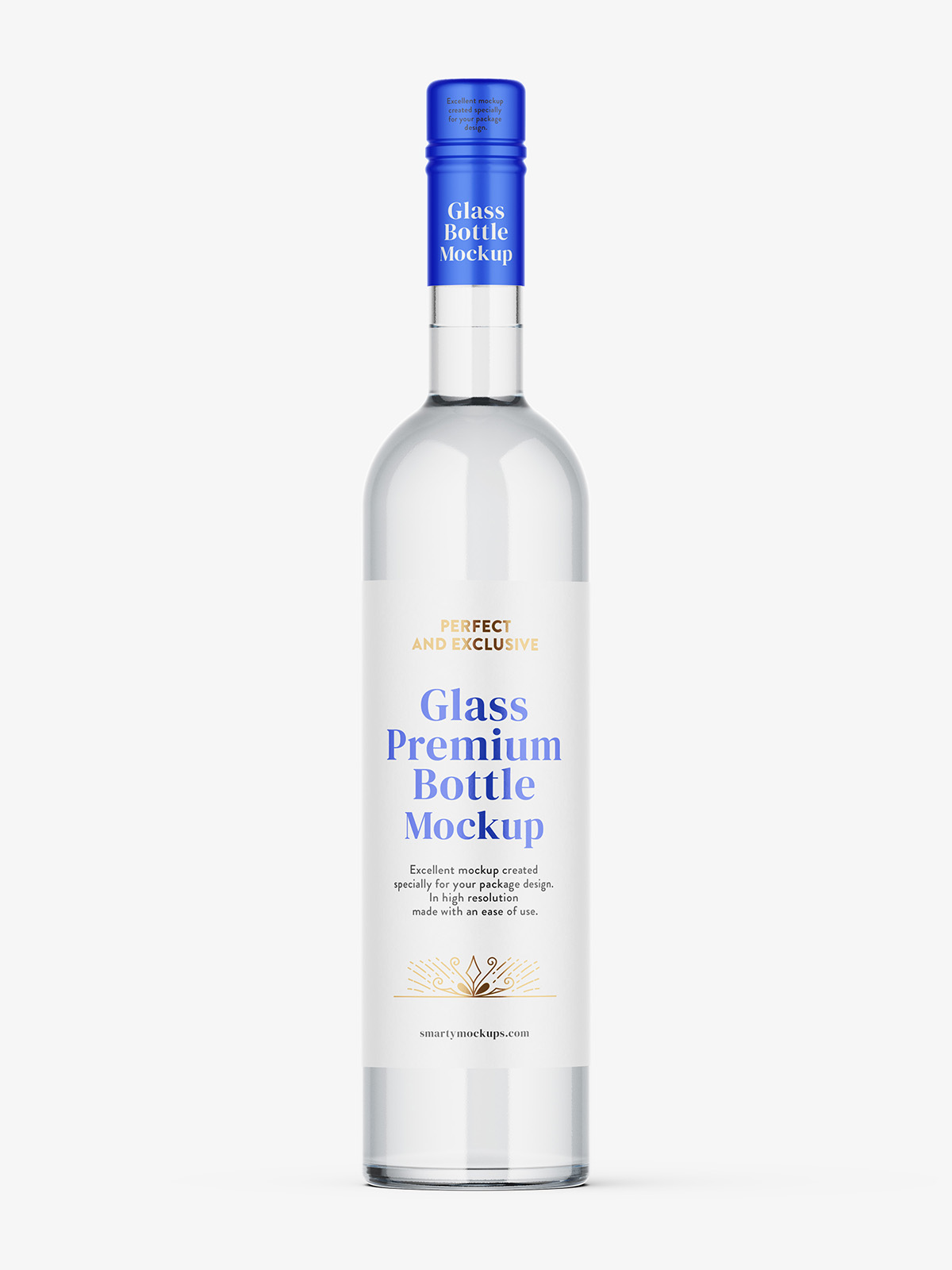 Plain vodka bottle mockup