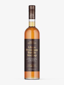 Plain whiskey bottle mockup