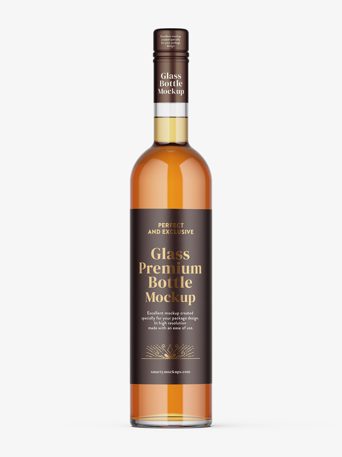 Plain whiskey bottle mockup