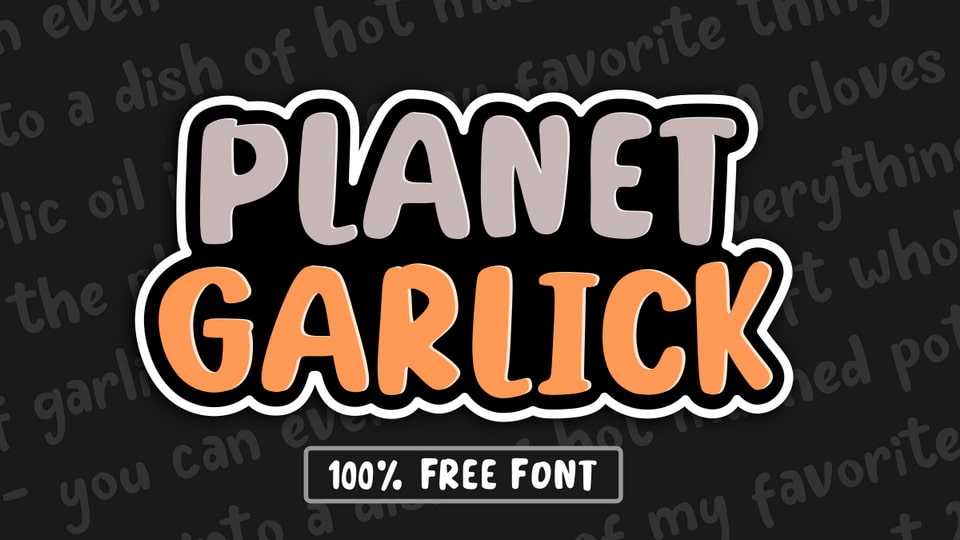 Planet Garlic Font › Fontesk