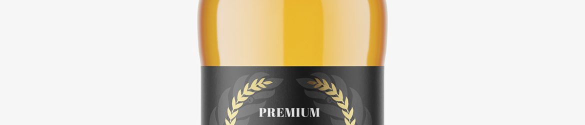 Plastic beer bottle mockup / clear Plastic beer bottle mockup / clear