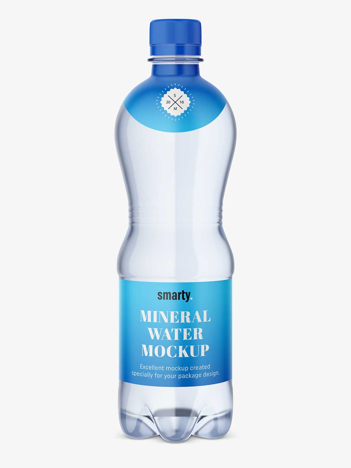 Plastic bottle water mockup