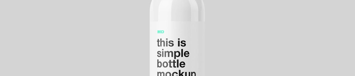 Plastic bottle with round screwcap mockup