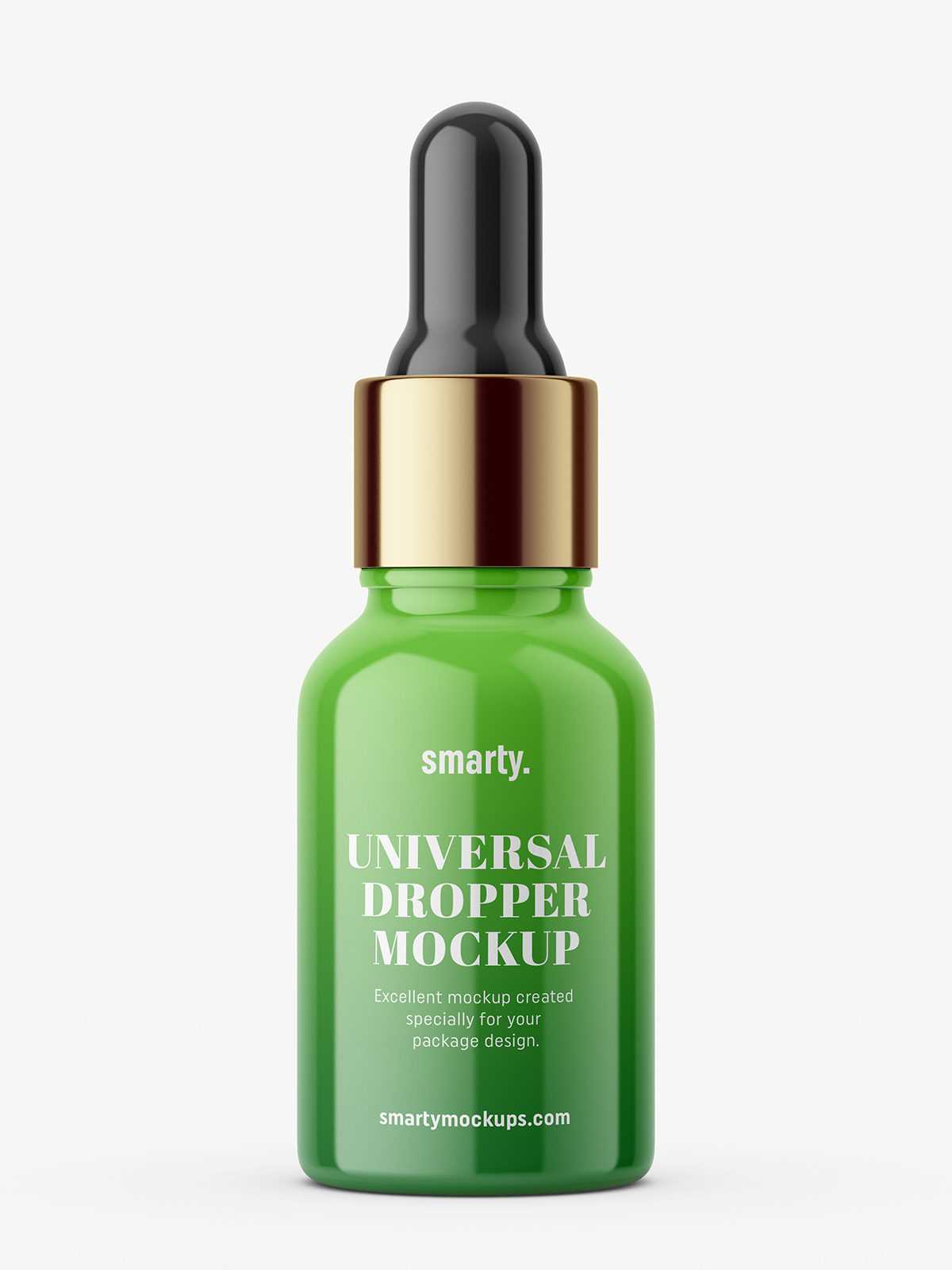 Plastic bottle with silver dropper / 10 ml