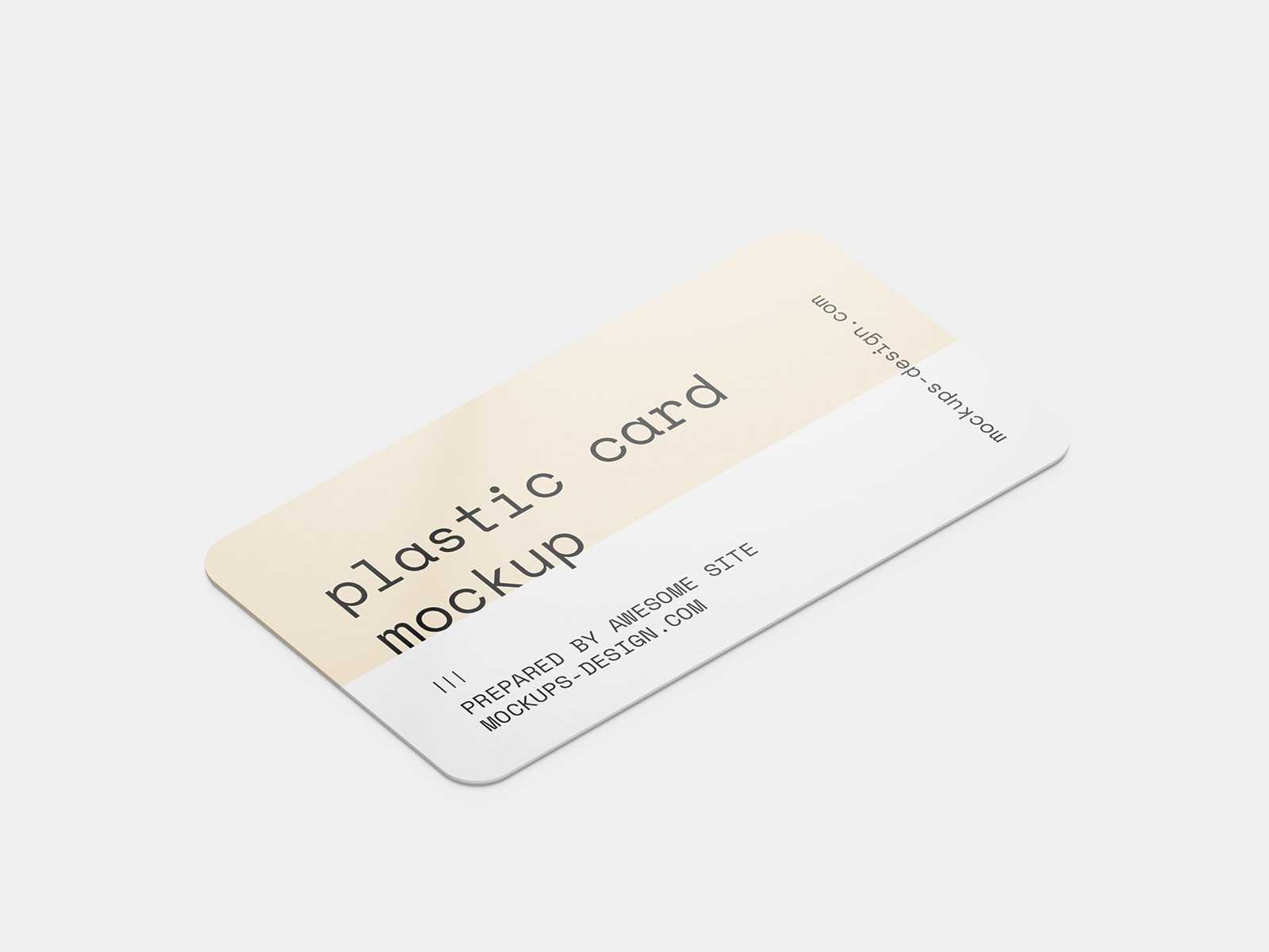 Plastic card mockup