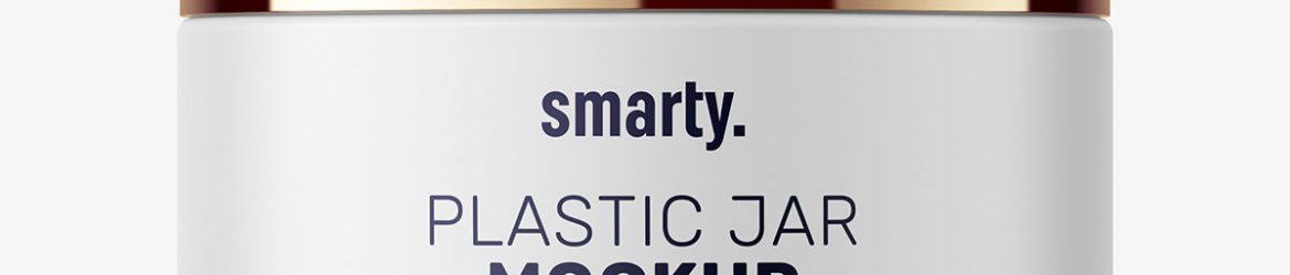 Plastic cream jar mockup / matt