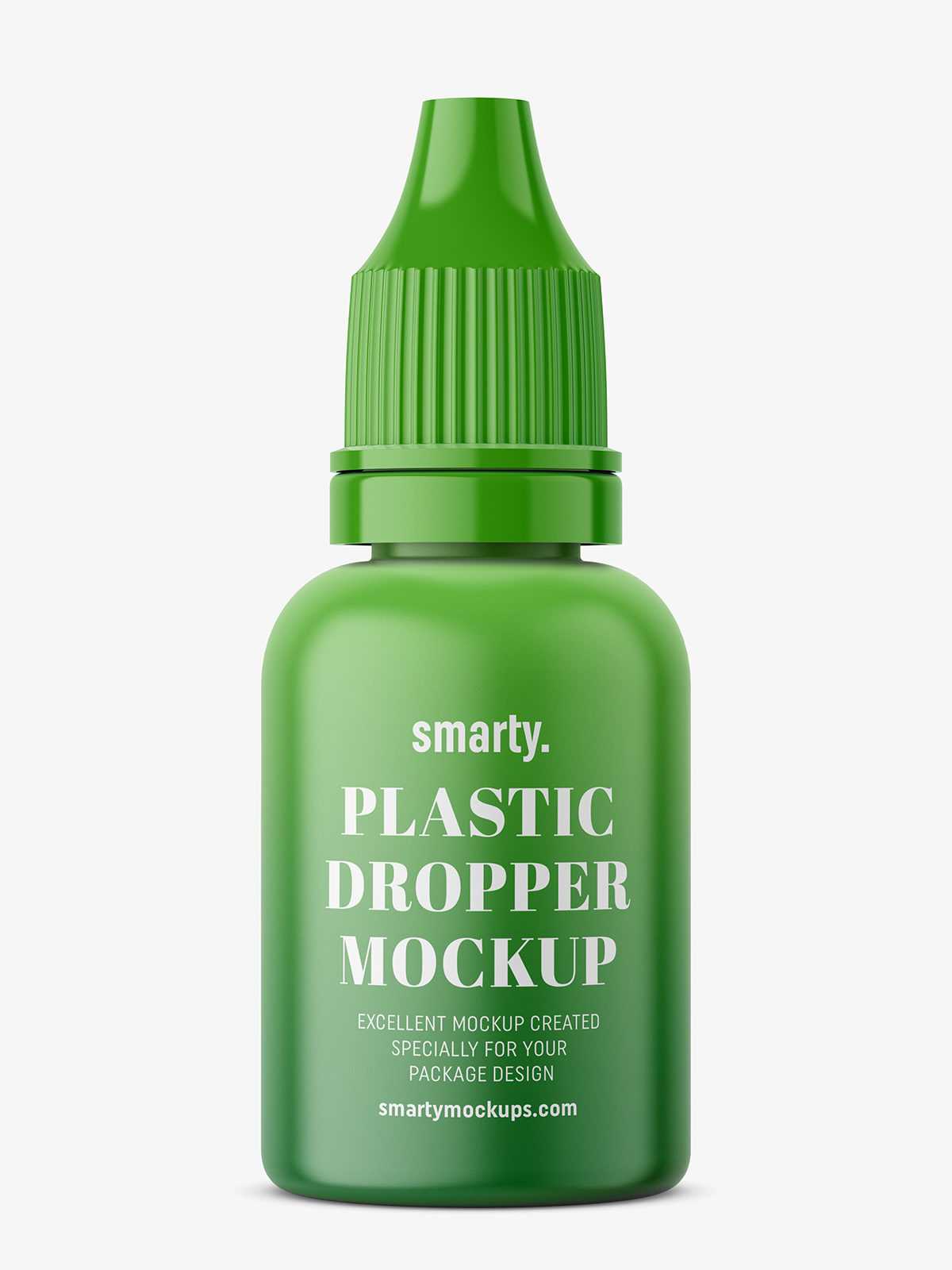 Plastic dropper bottle mockup