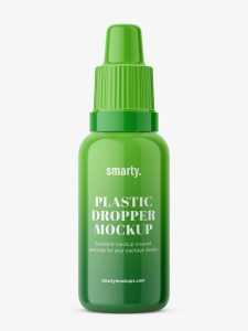 Plastic dropper mockup