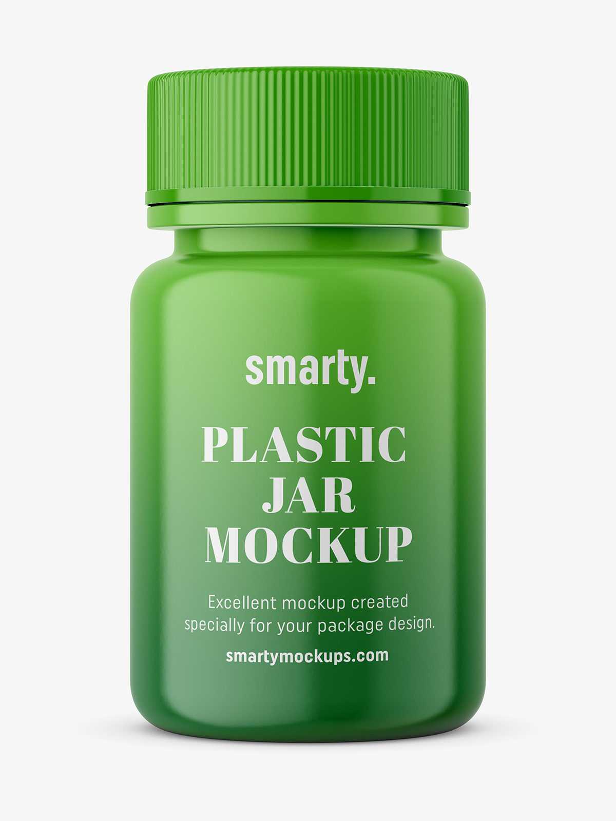 Plastic glossy bottle mockup