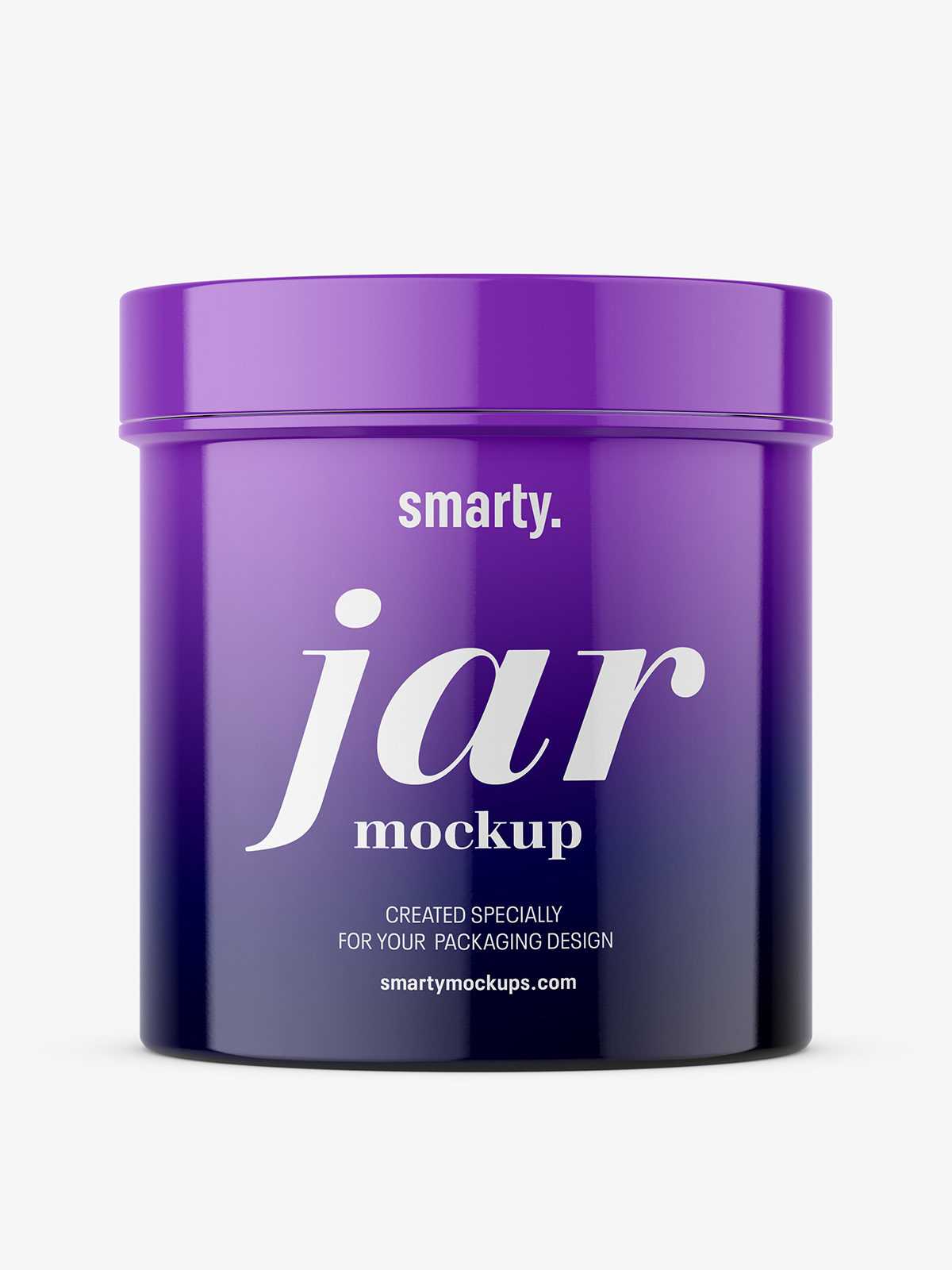 Plastic glossy jar mockup