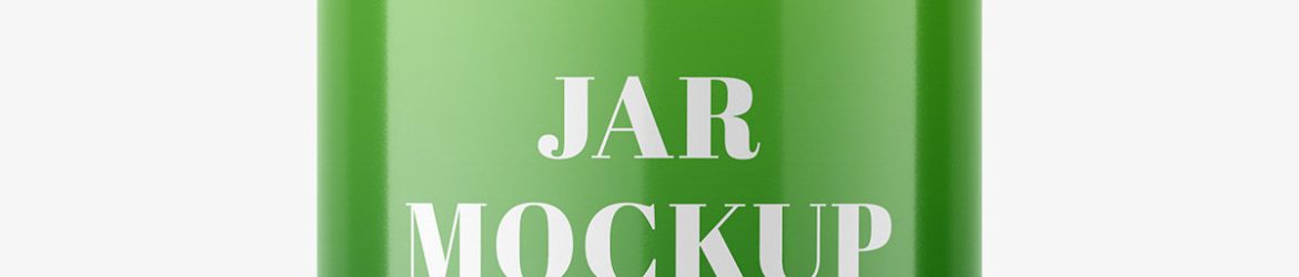 Plastic glossy jar mockup
