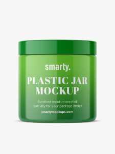 Plastic jar mockup