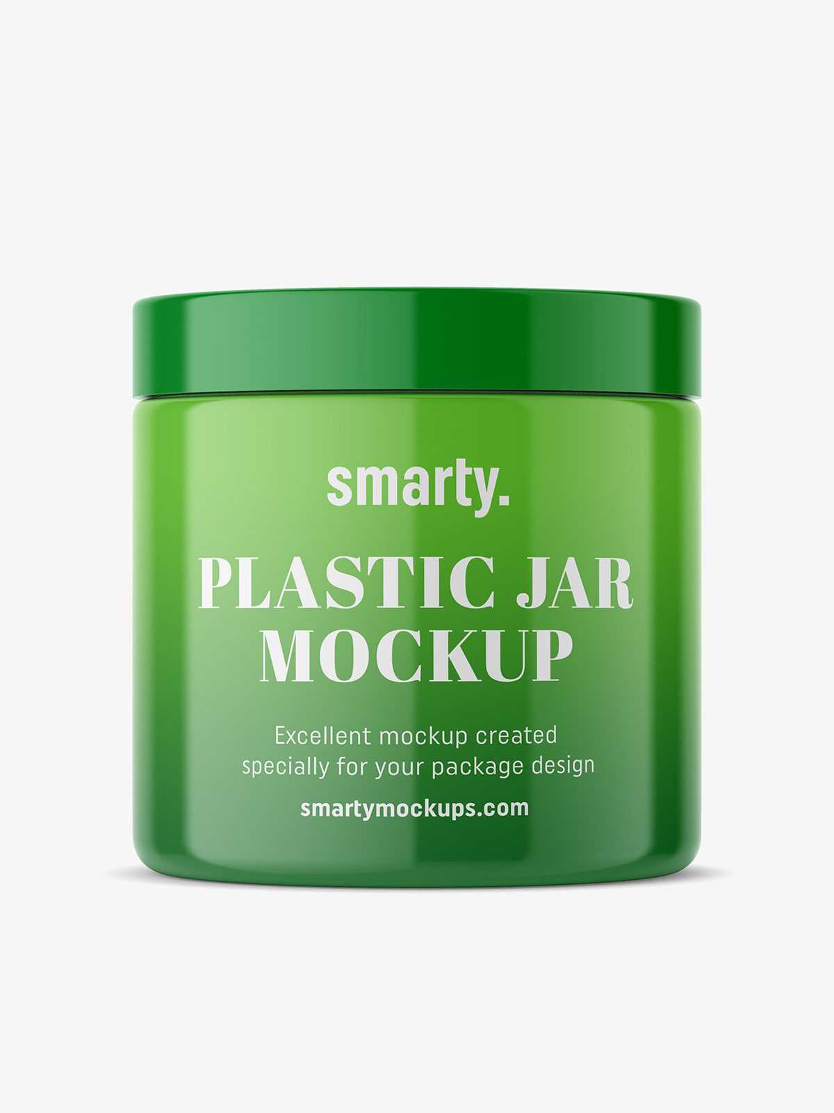 Plastic jar mockup