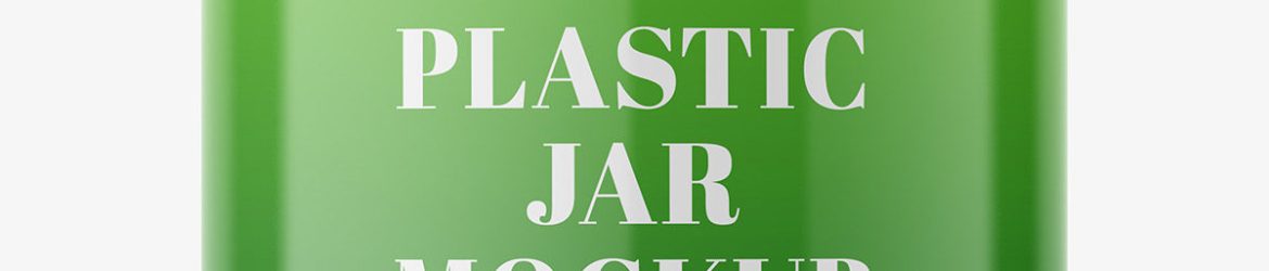 Plastic jar mockup