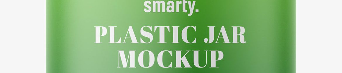 Plastic jar mockup / 300 ml