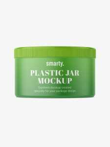 Plastic jar mockup / 300 ml