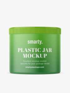 Plastic jar mockup / 500 ml