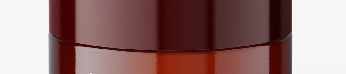 Plastic jar mockup / amber