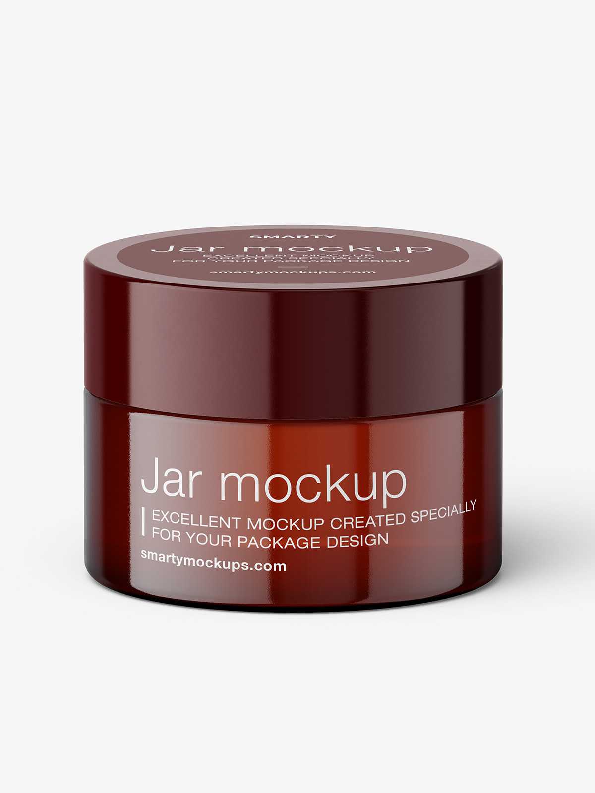 Plastic jar mockup / amber