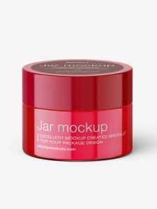 Plastic jar mockup / clear