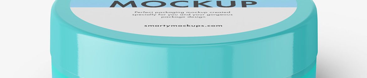 Plastic jar mockup / glossy