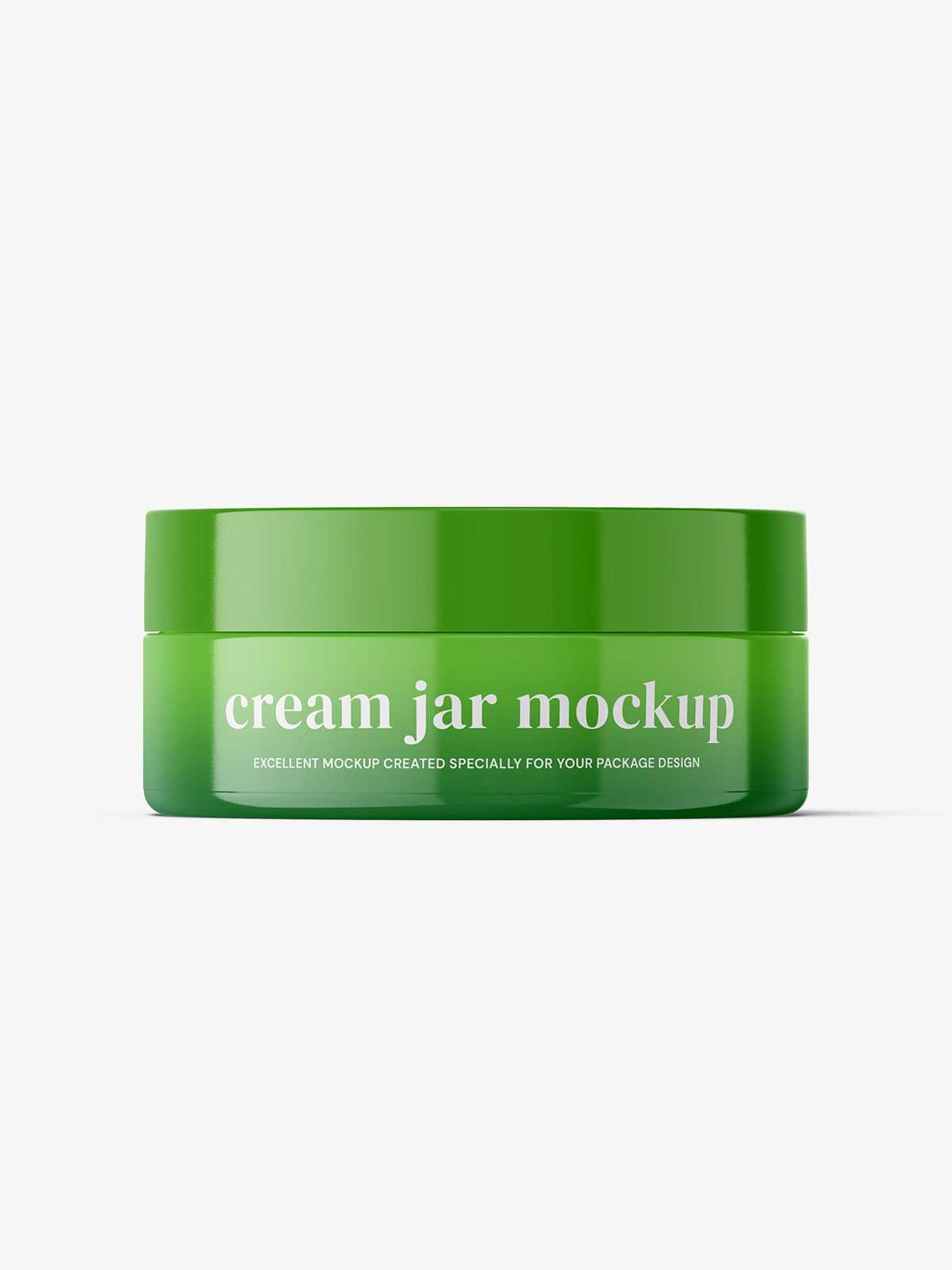 Plastic jar mockup / glossy / 100ml