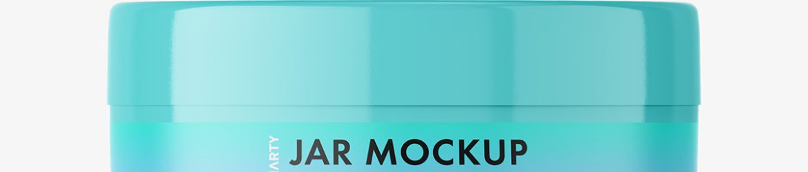 Plastic jar mockup / glossy
