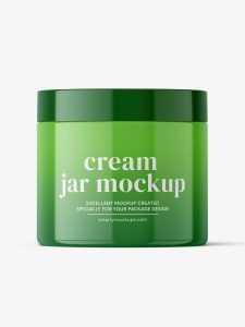 Plastic jar mockup / glossy / 500ml