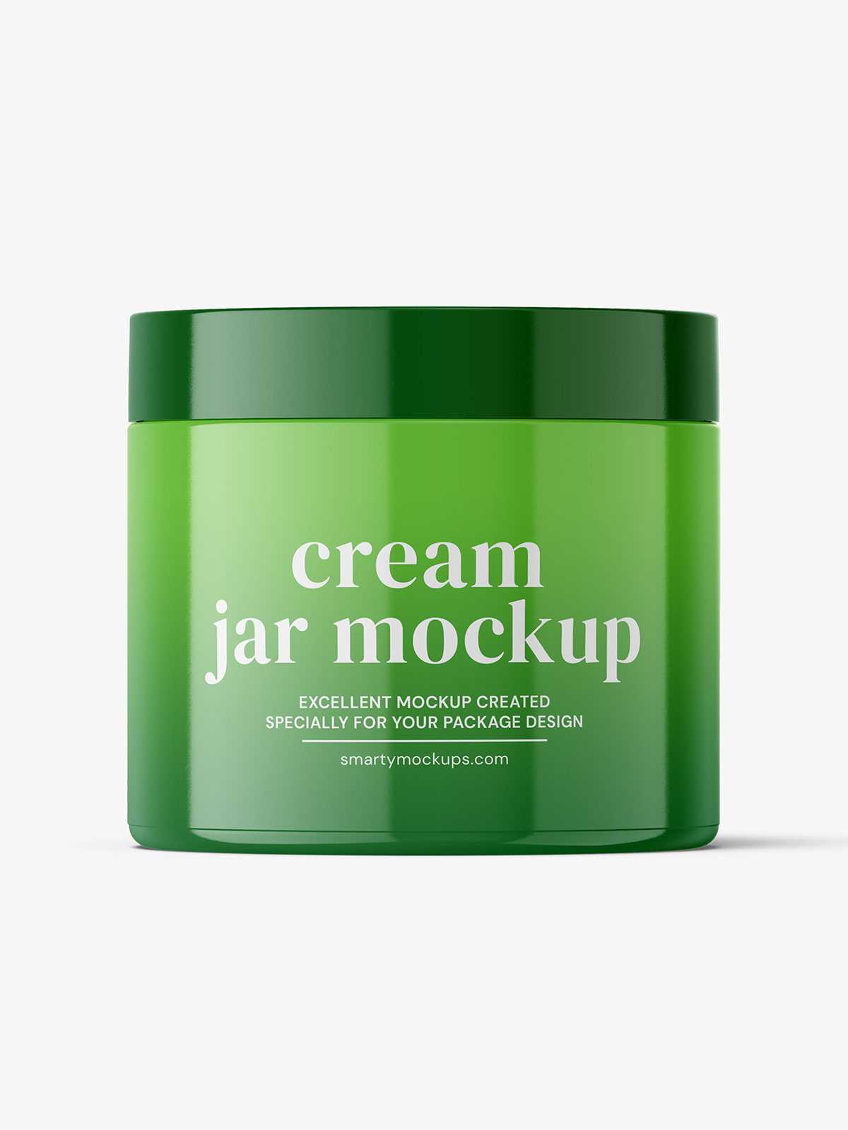 Plastic jar mockup / glossy / 500ml