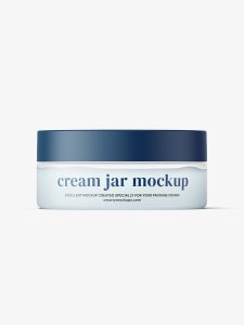 Plastic jar mockup / semi transparent plastic / 100ml