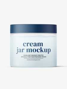 Plastic jar mockup / semi transparent plastic / 500ml