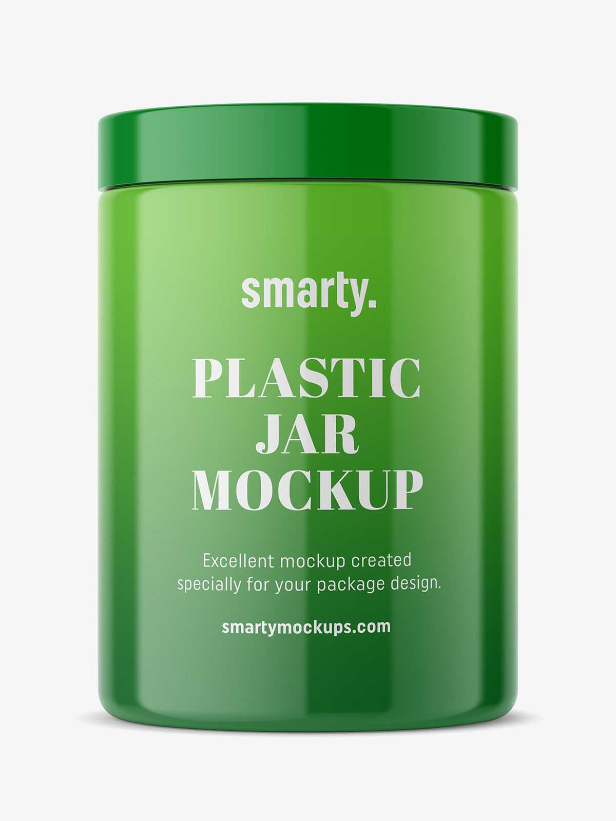Plastic jar mockup