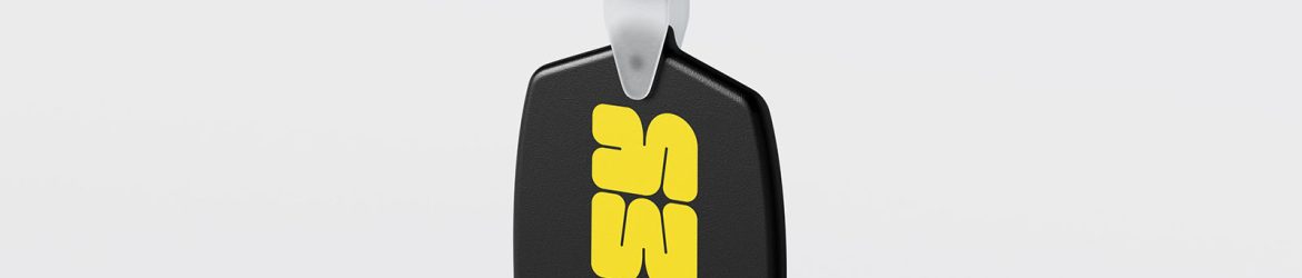 Plastic key chain mockup