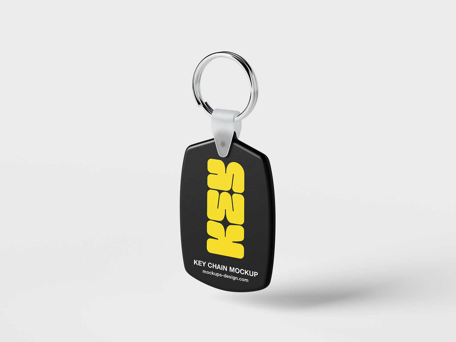 Plastic key chain mockup