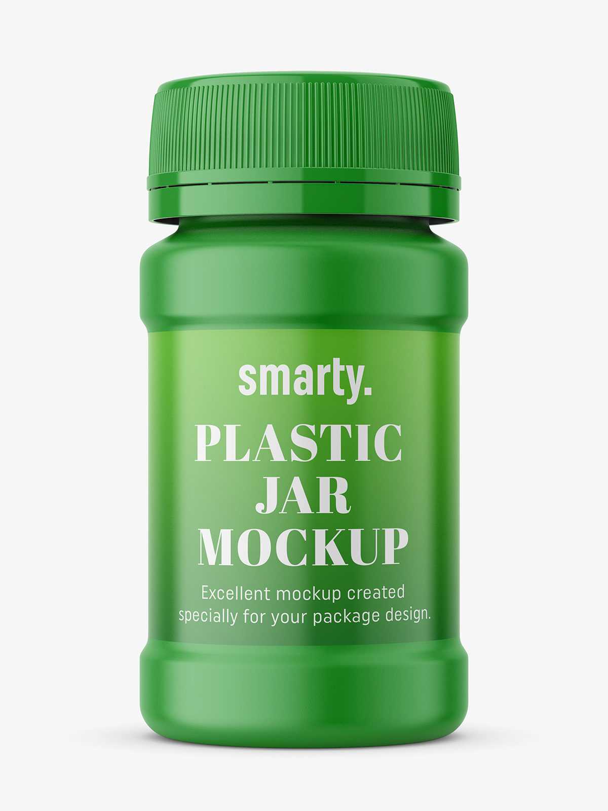 Plastic matt jar mockup