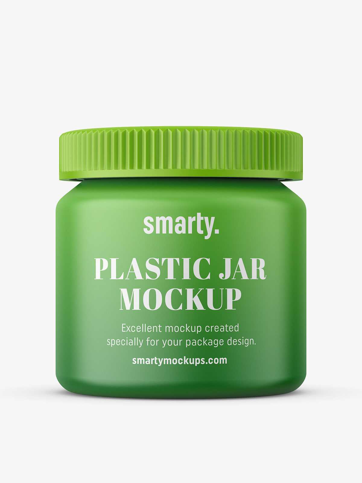 Plastic matt jar mockup