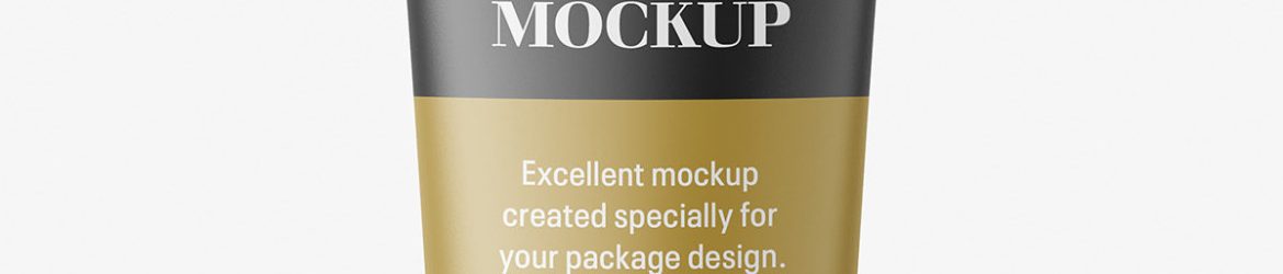 Plastic matt tube mockup