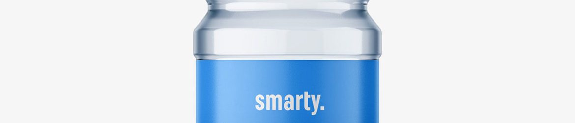 Plastic mineral water bottle mockup