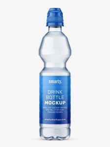 Plastic mineral water bottle mockup
