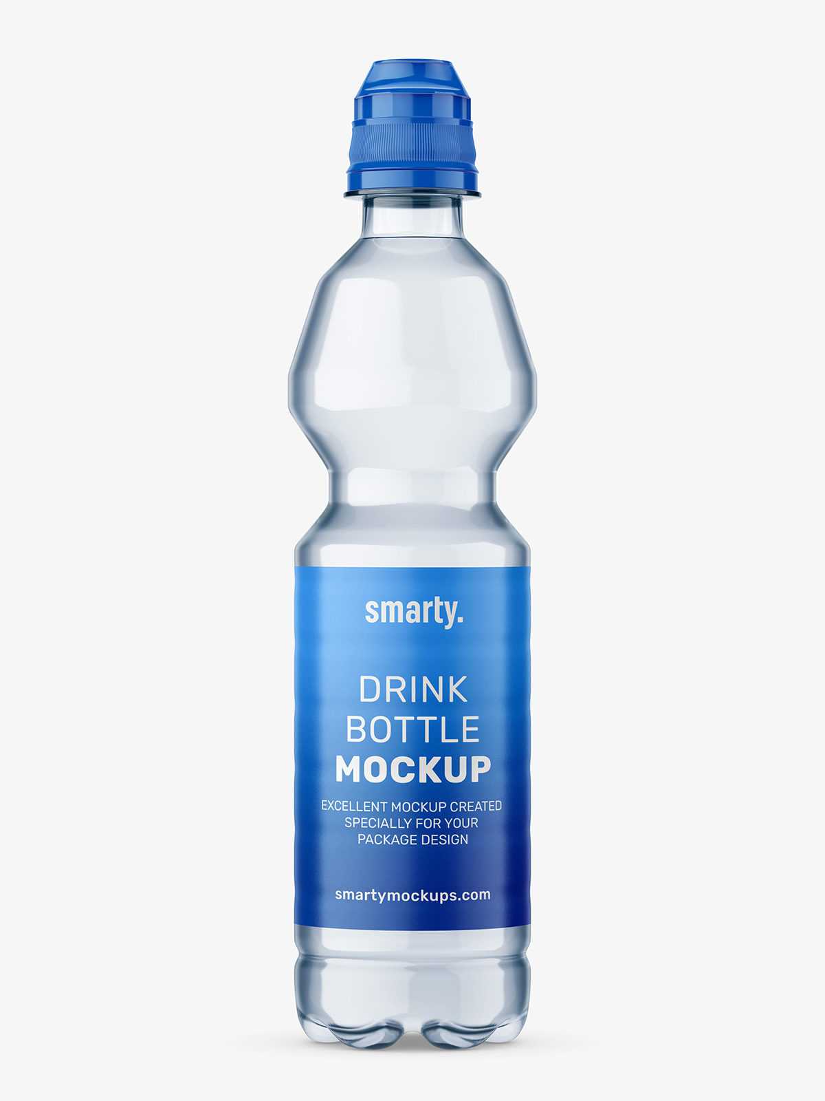Plastic mineral water bottle mockup