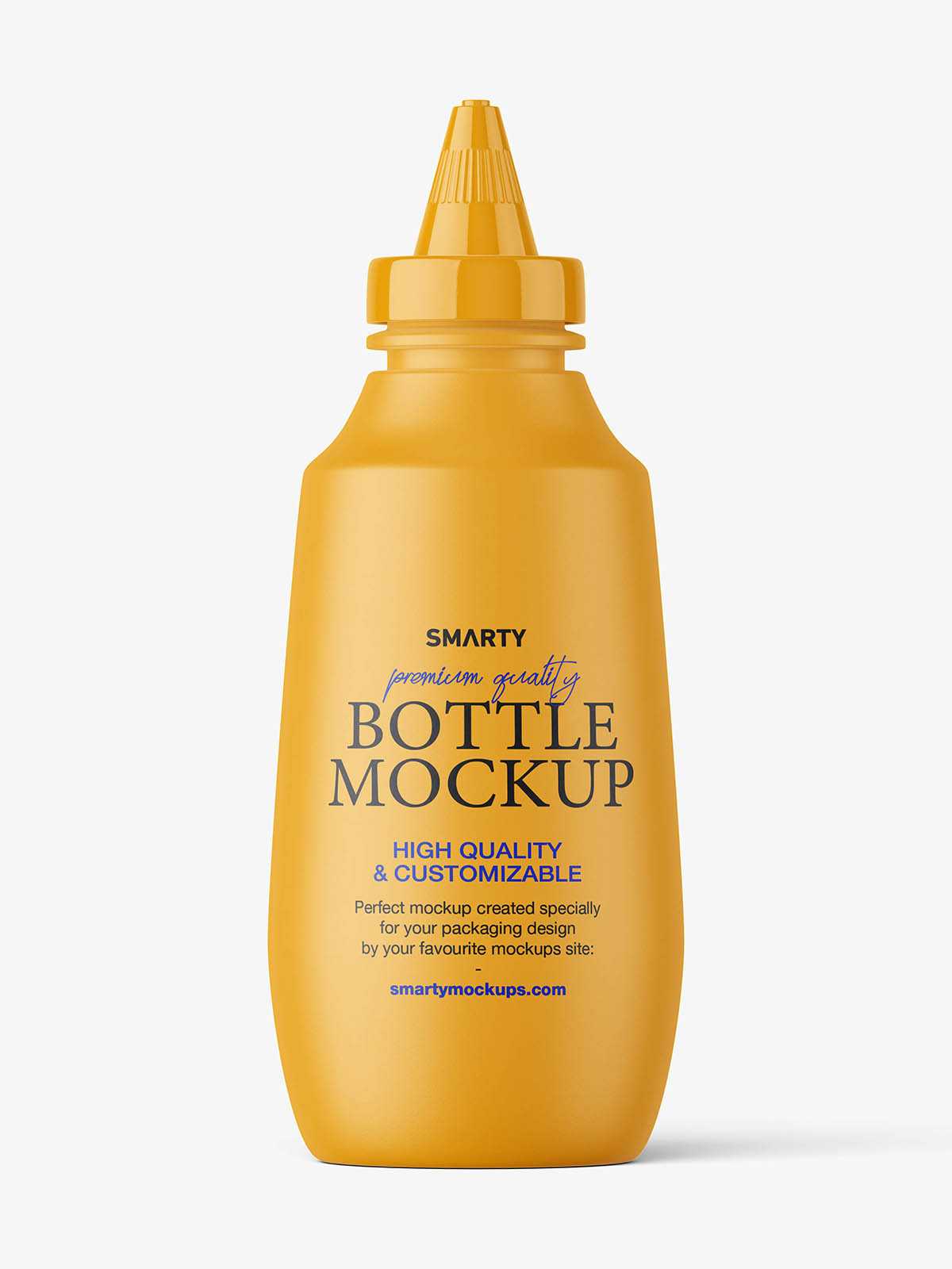 Plastic mustard bottle mockup