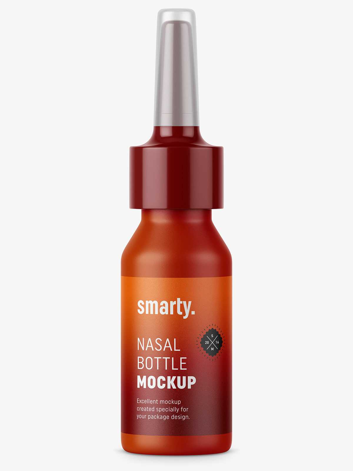 Plastic nasal bottle mockup