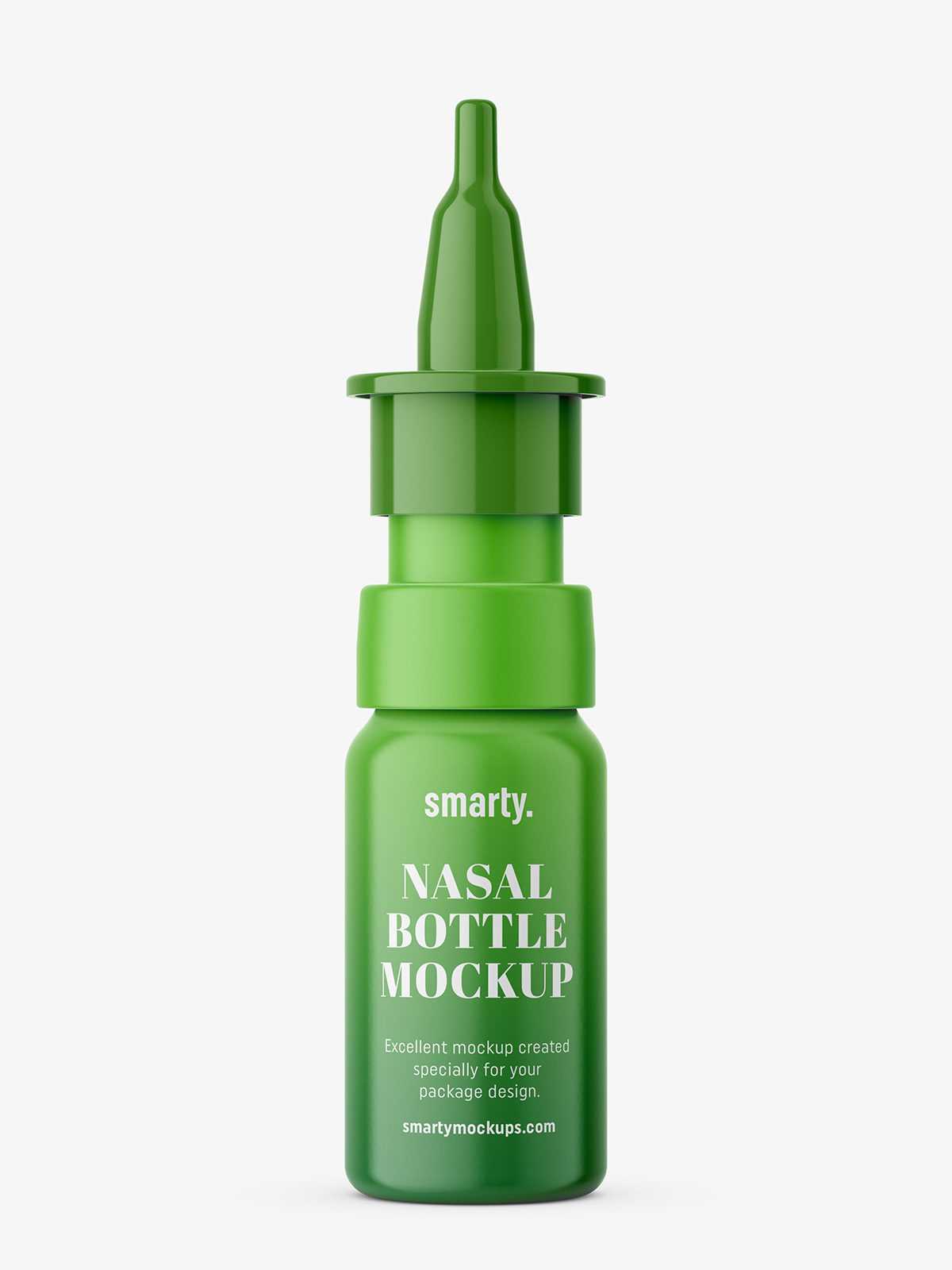 Plastic nasal bottle mockup