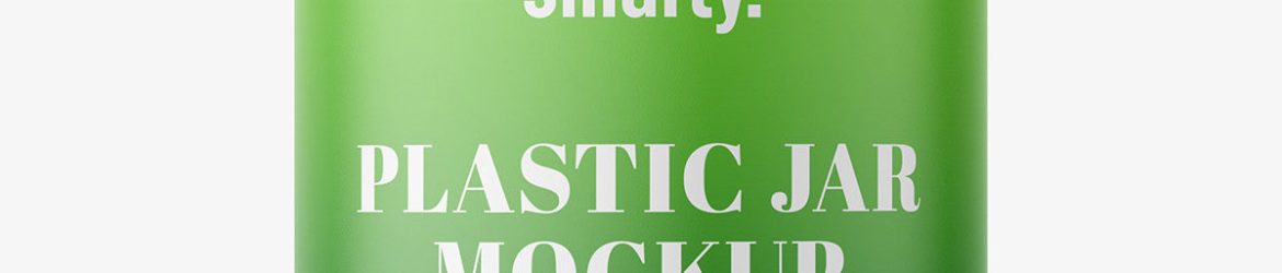 Plastic pharmacy jar mockup